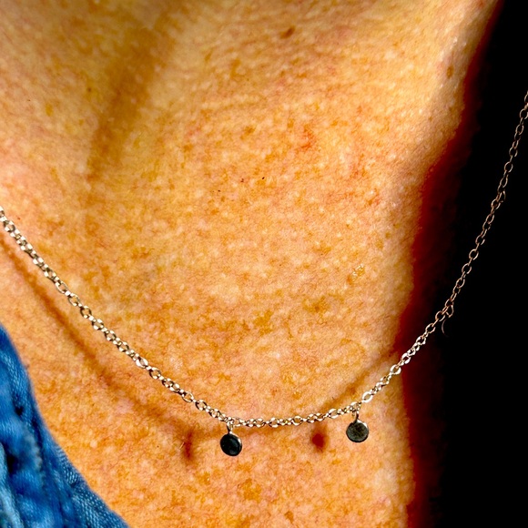 Silpada Sterling Silver Necklace with Delicate Chain and round silver circles. - Picture 2 of 4